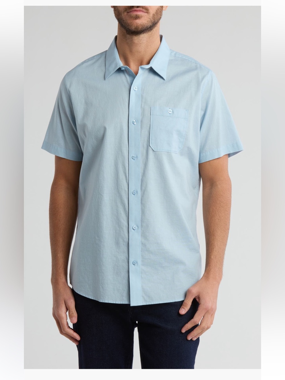 Travismatthew Studebaker Short Sleeve Shirt button up camp dream blue small NWT